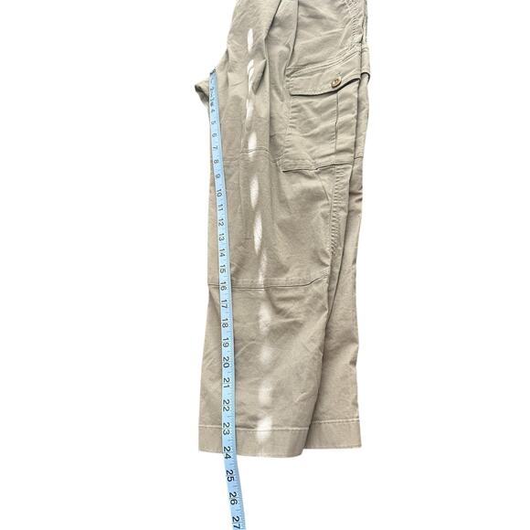 Lauren Ralph Lauren Black Label Beige Quiet‎ Luxury Cargo Pants Size 8 Petite - Picture 11 of 12